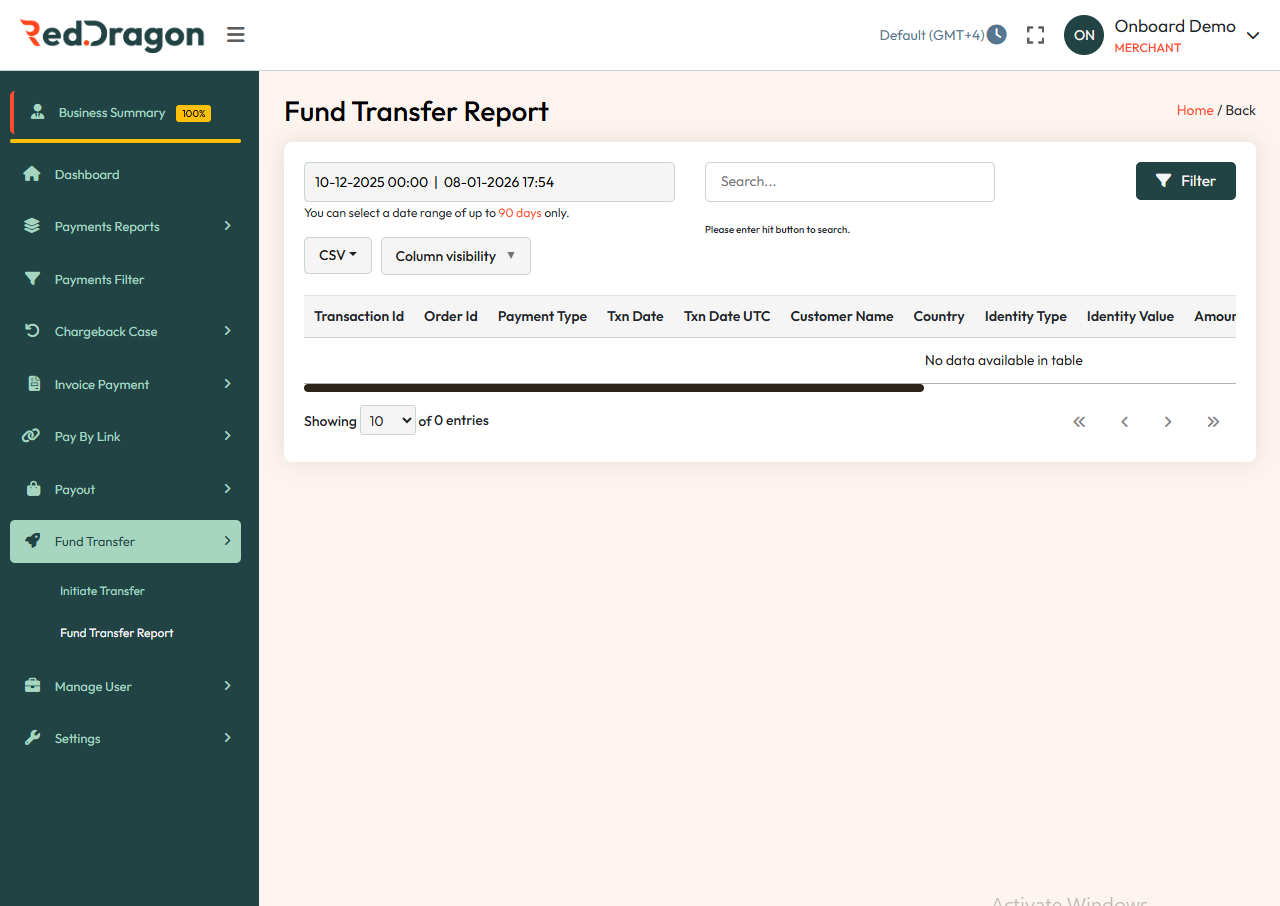 Fund Transfer Report